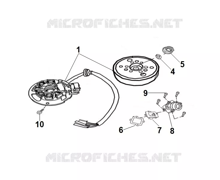 FLYWHEEL / STATOR /INLET MANIFOLD