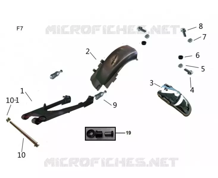 SWINGARM / REAR MUDGUARD