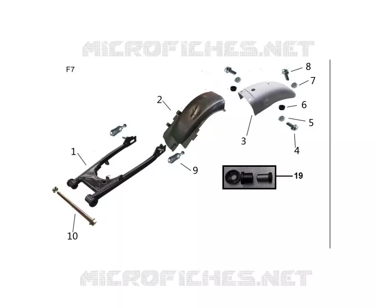 SWINGARM / REAR MUDGUARD