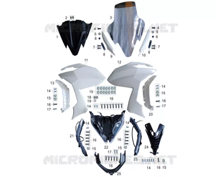 FRONT FAIRINGS / HEADLIGHT / INDICATORS