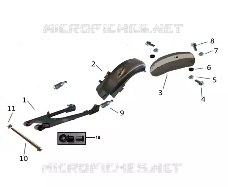 SWINGARM / REAR MUDGUARD