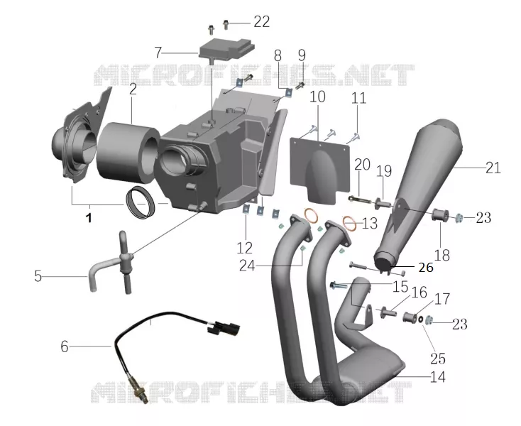EXHAUST / AIR FILTER BOX / ECU UNIT