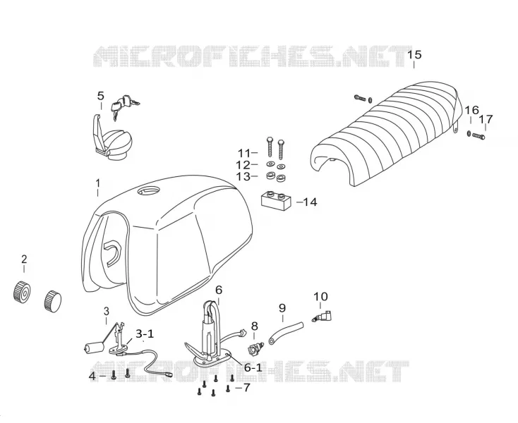 TANK / SEAT / KEY SET