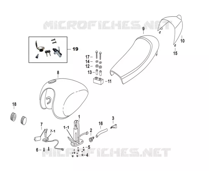 TANK / SEAT / KEY SET