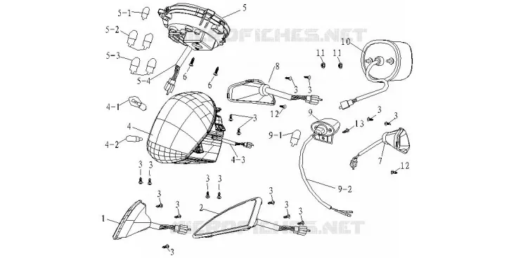 TAIL LIGHT / SPEEDOMETER / HEADLIGHT / INDICATORS