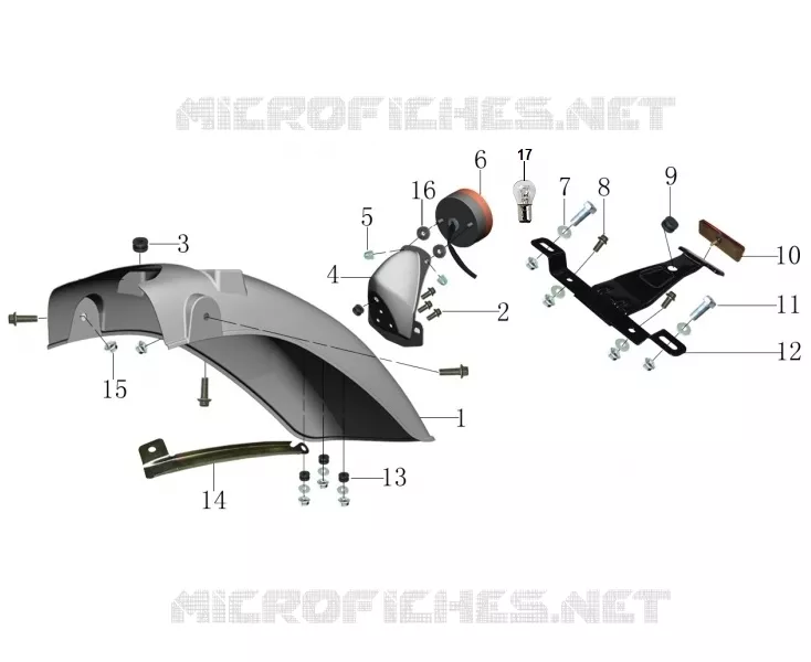 REAR MUDGUARD / TAIL LIGHT