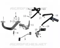 GEAR LEVER / KICKSTARTER / BRAKE PEDAL / FOOTRESTS