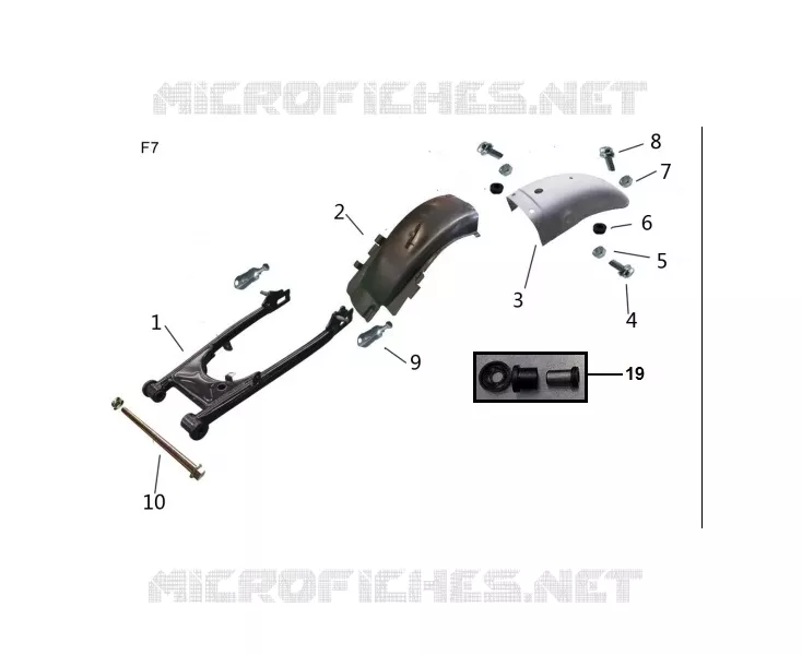 SWINGARM / REAR MUDGUARD