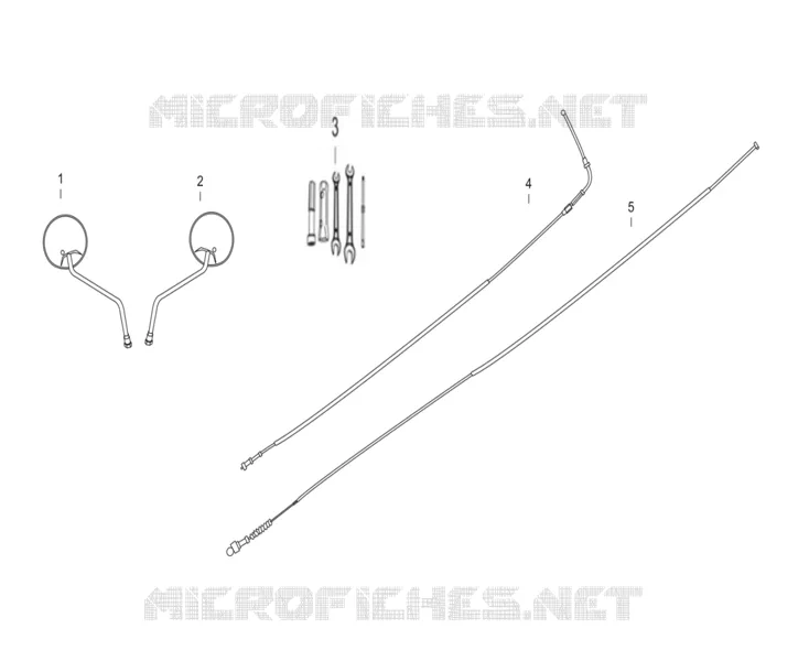 MIRRORS / CABLES / REAR BRAKE PEDAL