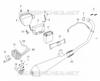 EXHAUST / AIR FILTER BOX / BATTERY
