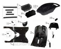 LEG SHIELD / UNDERSEAT COMPARTMENT