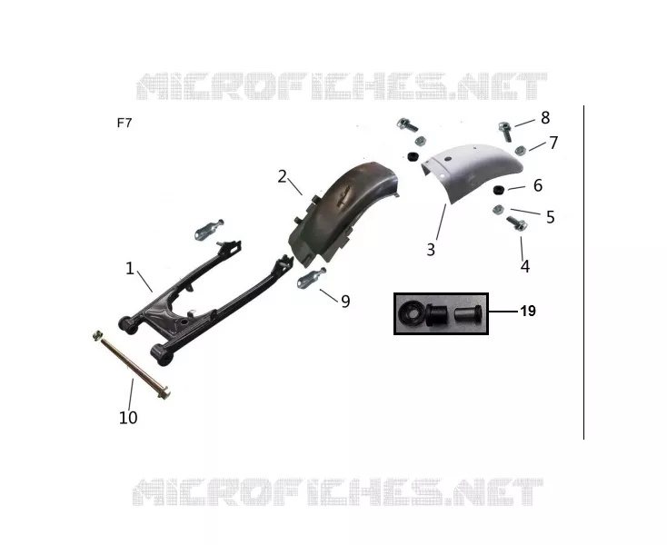 SWINGARM / REAR MUDGUARD