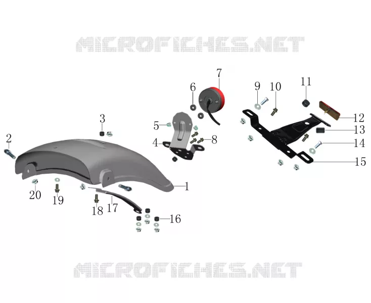 REAR MUDGUARD / TAIL LIGHT