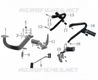 GEAR LEVER / BRAKE PEDAL / FOOTRESTS