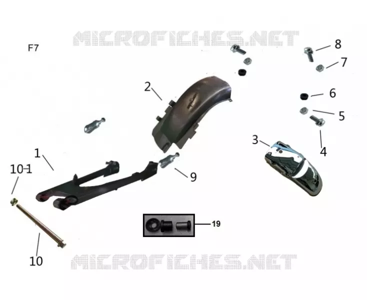 SWINGARM / REAR MUDGUARD