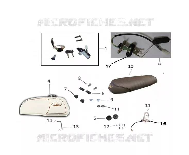 TANK / SEAT / KEY SET