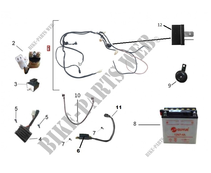 ELECTRICAL COMPONENTS for Mash BLACK SEVEN 125 EURO 4 2018