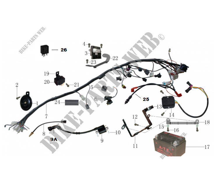 ELECTRICAL COMPONENTS for Mash SCRAMBLER 400 CHROMIUM 2018