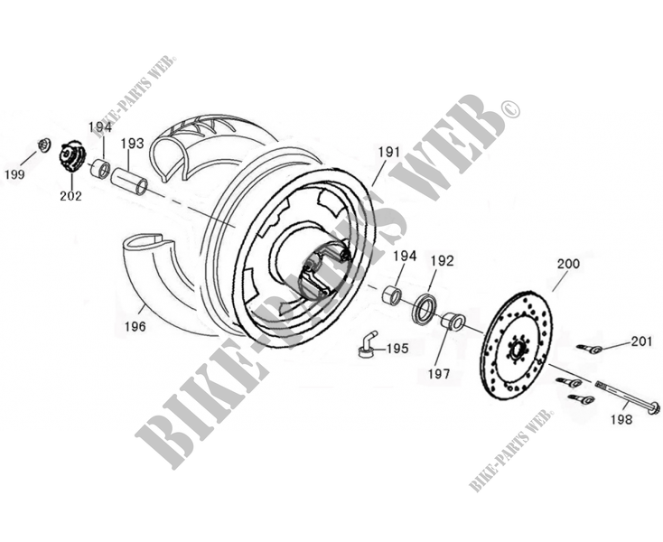 FRONT WHEEL for Mash SIXTY 125 (4T) EURO 4 2017