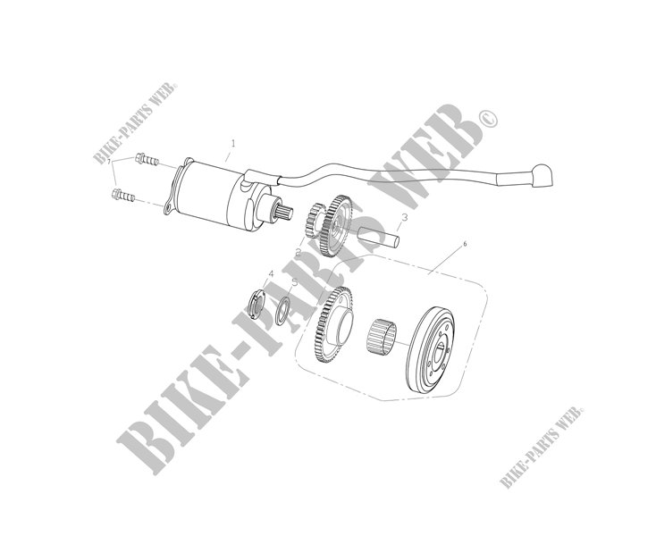 STARTER MOTOR for Mash SIXTY FIVE 125 (4T) 2013