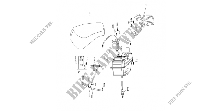 TANK / SEAT for Mash SIXTY FIVE 125 (4T) 2013