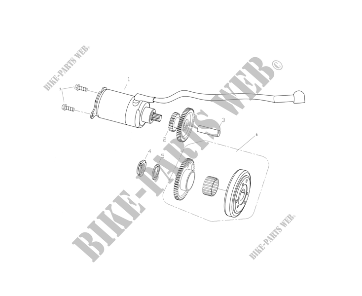 STARTER MOTOR for Mash SIXTY FIVE 125 (4T) 2014