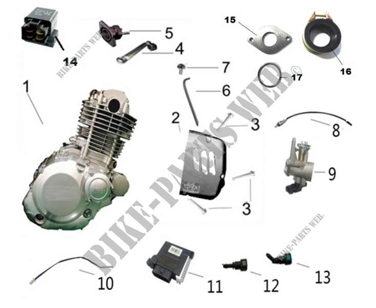 ENGINE COMPONENTS for Mash TWO FIFTY EURO 4 2017