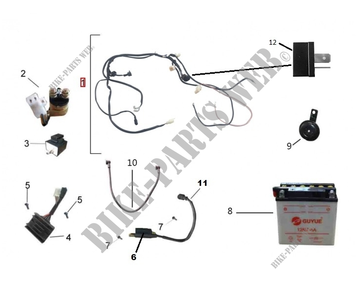 WIRING HARNESS for Mash BLACK SEVEN 125 EURO 4 2017