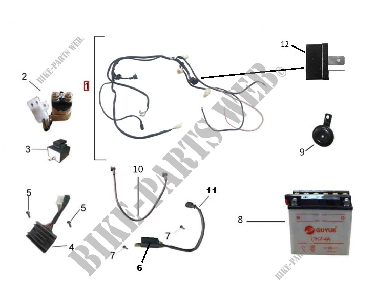 ELECTRICAL COMPONENTS for Mash BLACK SEVEN 250 EURO 4 2017
