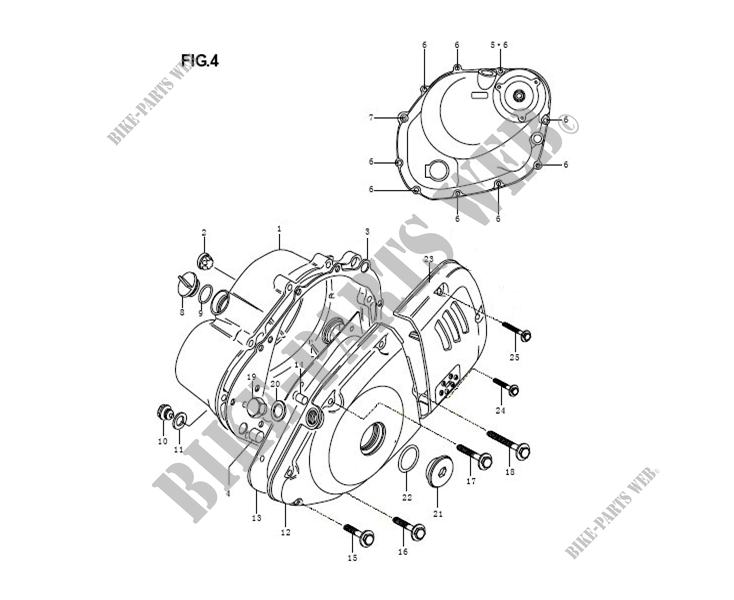 ENGINE COVER for Mash BROWN SEVEN 125 2019