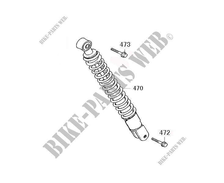 REAR SHOCK ABSORBER for Mash CITY 50 (4T) EURO 4 2017