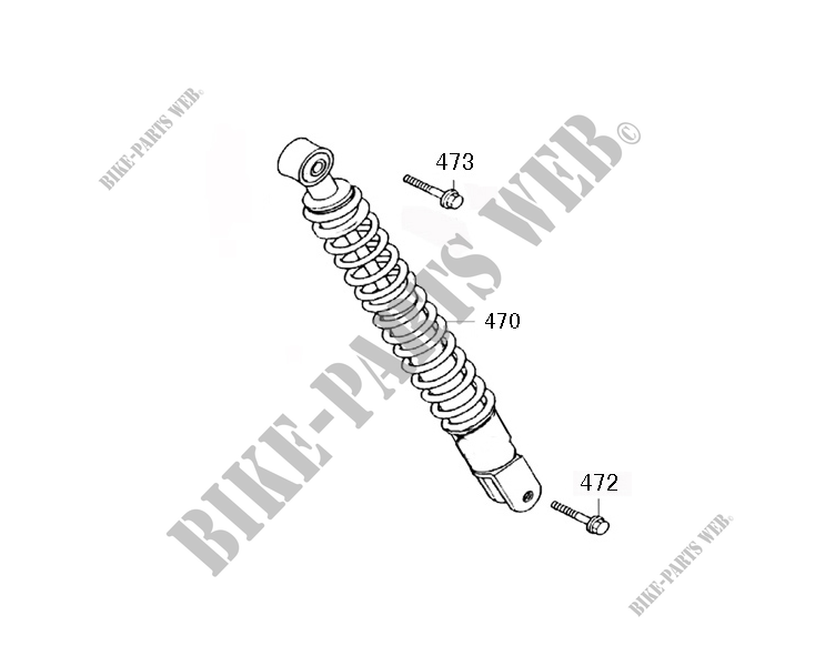 REAR SHOCK ABSORBER for Mash CITY 50 (4T) EURO 4 2019