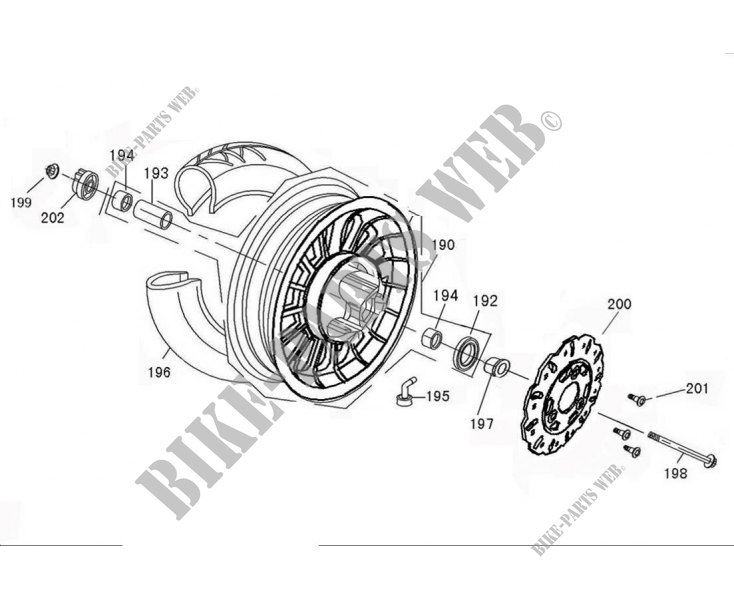 FRONT WHEEL for Mash CITY 50 (4T) EURO 4 2020