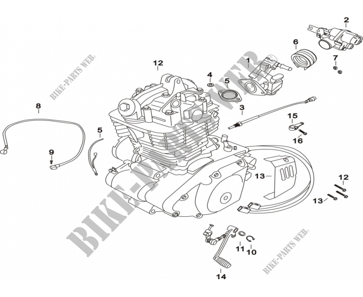 ENGINE COMPONENTS for Mash DIRT TRACK 125 2018
