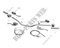 HANDLEBAR / CABLES / MIRRORS for Mash DIRT TRACK 650 2020