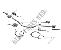 HANDLEBAR / CABLES / MIRRORS for Mash DIRT TRACK 650 2019