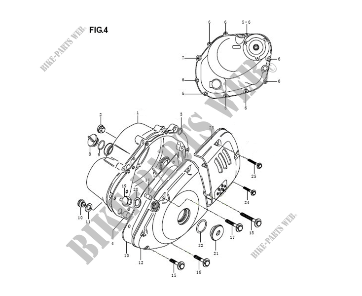 ENGINE COVER for Mash FALCONE 125 2020