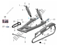 SWINGARM / SHOCK ABSORBER for Mash FORCE 400 ARMY 2019