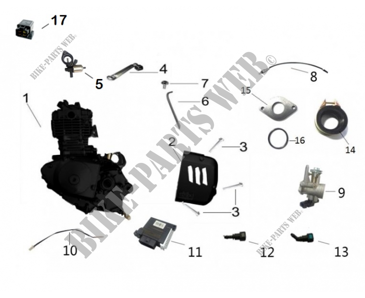 ENGINE COMPONENTS for Mash NEW SEVENTY 125 2020