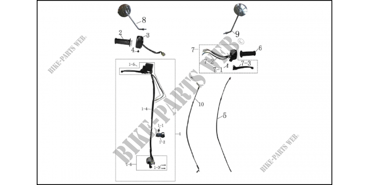 BRAKES / CABLES / SWITCHES for Mash SIXTY FOUR 50 (4T) 2014