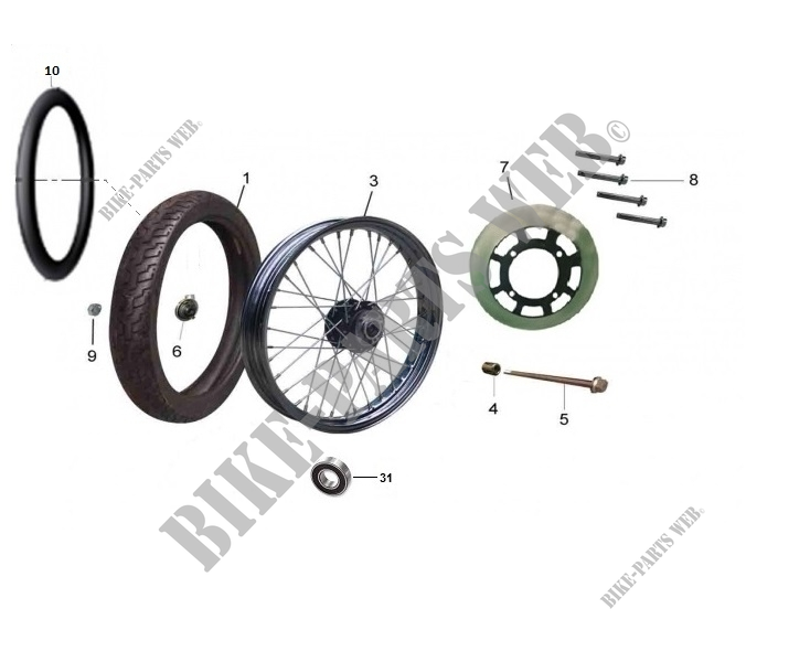 FRONT WHEEL for Mash TWO FIFTY 2014