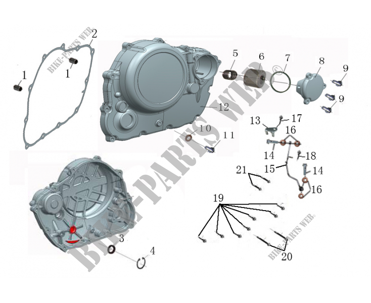 CLUTCH COVER for Mash X RIDE 650 EURO 5 2022